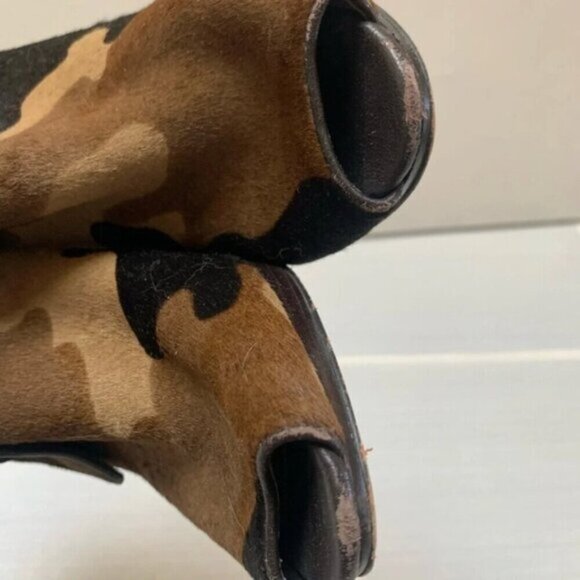 Michael Kors Kendra Calf-Hair Bootie Heels Camo Print 7.5 - Picture 4 of 14